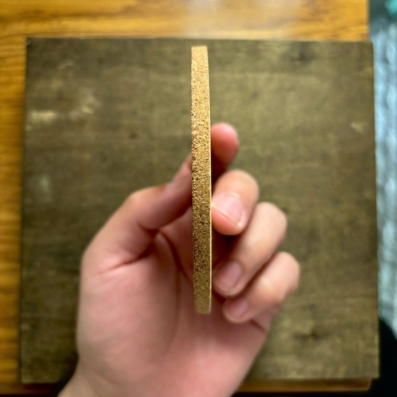 Boruto Sarada Uchiha Mangekyou Sharingan Laser Engraved Painted Cork Coaster - Picture 5 of 5